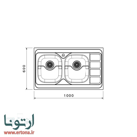 سینک روکار بیمکث مدل 939